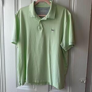 Vineyard Vines Polo Shirt Mens Size Large Green Edgar Town Polo Golf Stretch